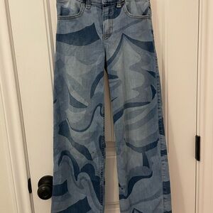 abercrombie kids Blue Swirl Pattern Jeans